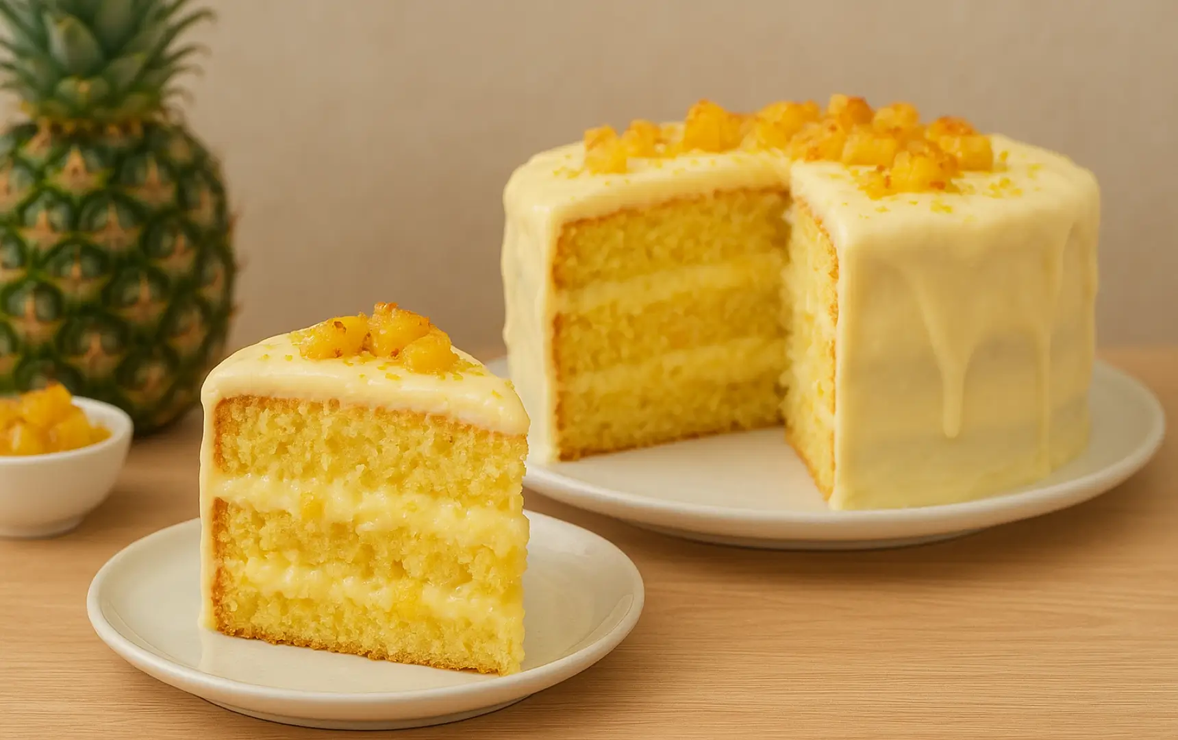 Bolo de Abacaxi Trufado: Uma Explosão de Sabor Cremoso e Refrescante